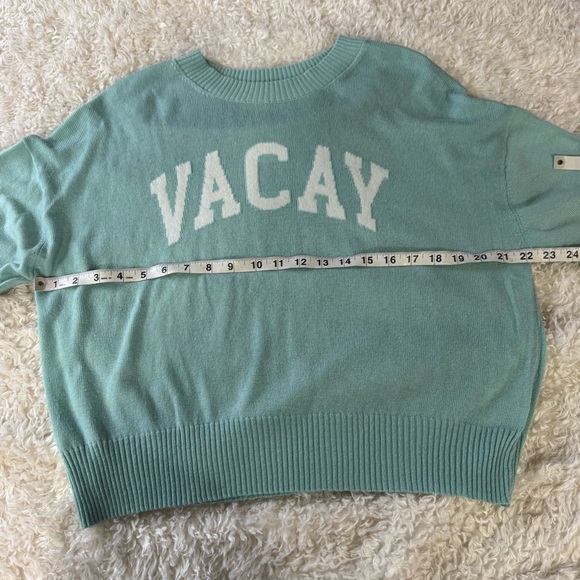 Z Supply Vacay Lightweight Crew-Neck Pullover Sweater in Oasis Blue Size Medium - Picture 5 of 11
